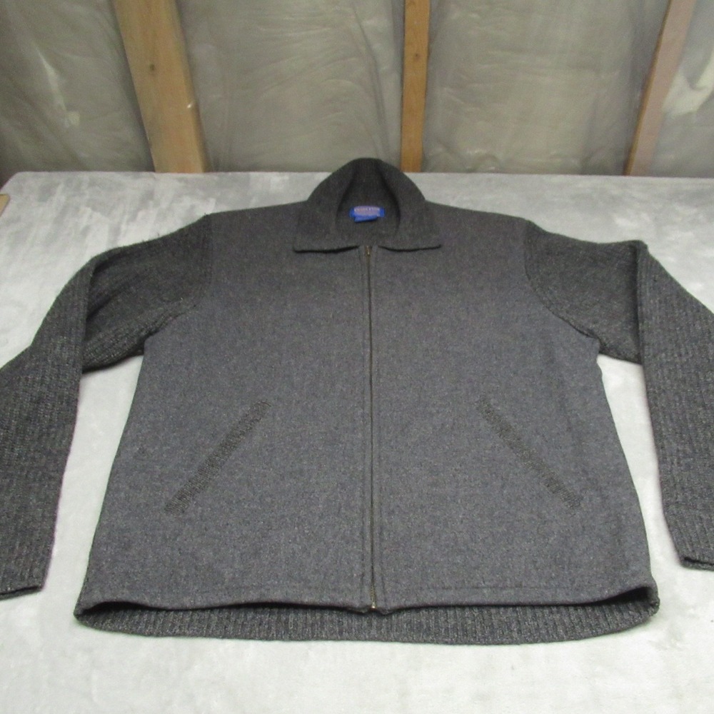 Pendleton Wool Jacket Mens Medium Gray Full Zip R… - image 1